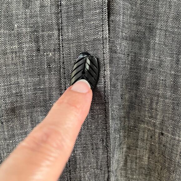 Earth Song Women's Grey 100% Linen Lightweight Jacket Size M - Picture 5 of 8